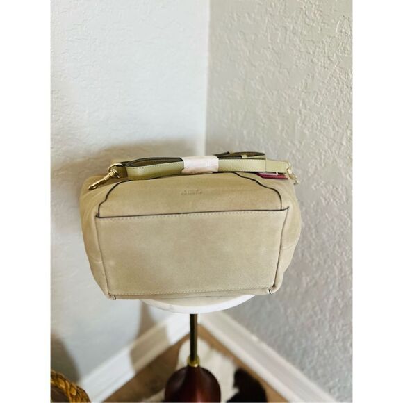 VINCE CAMUTO Janya Top Handle Leather Crossbody Tote Hobo Bag, Khaki, NWT - Picture 17 of 17